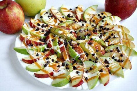 Apple nachos are a quick and simple, no-bake snack.