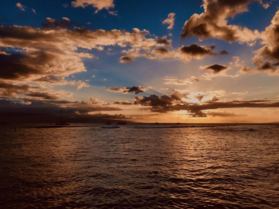 Sunset in Lahaina, Hawai’i.