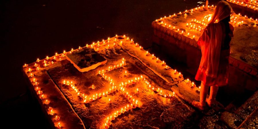 The swastika is used to promote benevolence in several religious rituals, as pictured here.